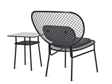 WIMBLEDON - Powder coated steel easy chair by Nola Industrier - view 3
